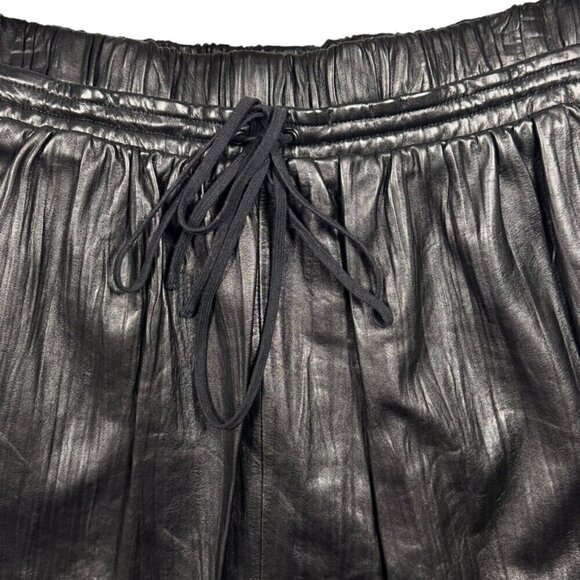 NWT Black Lambskin Leather Mini Skirt Sz.6 Side Zip Robert Rodriguez 90s Y2K - Picture 4 of 13